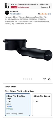 Normcore 58mm bottomless - 58mm,